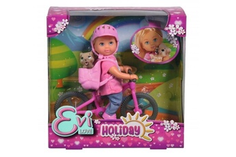 Accessoire poupée Simba Simba ? evi holiday poupée articulée en vélo avec chien, couleur, 105733273038