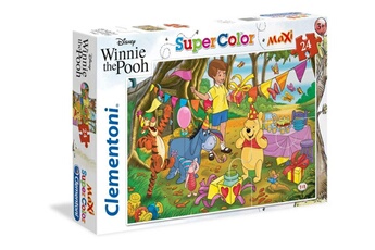 Puzzle Clementoni Clementoni- disney clementoni-24201-supercolor collection-winnie the pooh-24 maxi pièces, 24201, multicolore