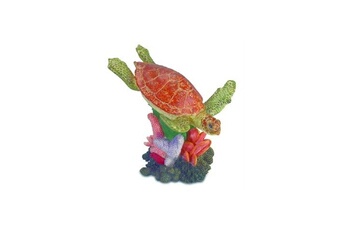 Figurine de collection Impexit Impexit - figurine résine tortue de mer sur corail 13/13/13 cm