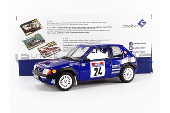 Voiture Solido Voiture miniature de collection solido 1-18 - peugeot 205 rallye pts - tour de corse 1990 - blue - 1801711