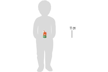 Figurine de collection SMALL FOOT Small foot figurine imprimée hippopotame orange 11 cm