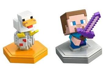Figurine de collection Mattel Mattel set minecraft earth boost minis 5 cm blanc/beige 2-pièces