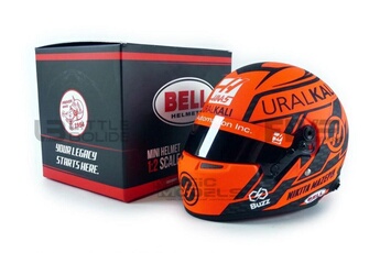 Voiture Mba-sports Voiture miniature de collection mini helmet 1-2 - casque nikita mazepin - haas f1 team 2021 - rouge / black - 4100117