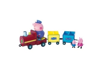 Figurine de collection GENERIQUE Peppa pig - le petit train papy pig avec figurines