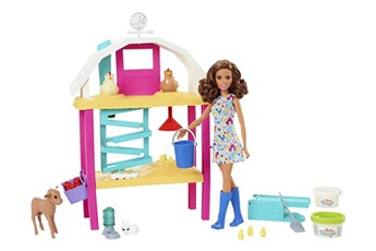 Poupée Mattel Barbie ferme d'oufs cueillette et découverte