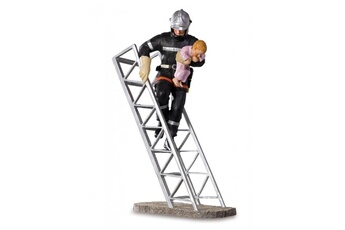 Figurine de collection Impexit Impexit - figurine résine pompier avec enfant descant l'échelle 25/8/13 cm