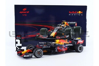 Voiture Spark Voiture miniature de collection spark 1-18 - red bull rb16b honda - winner gp monaco 2021 - blue / red / yellow - 18s595