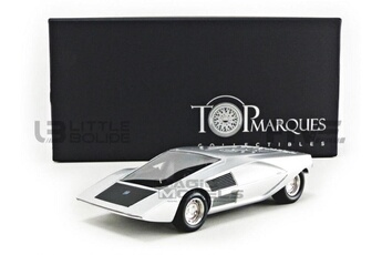 Voiture Top Marques Collectibles Voiture miniature de collection top marques collectibles 1-18 - lancia stratos zero concept - 1970 - silver - top067b