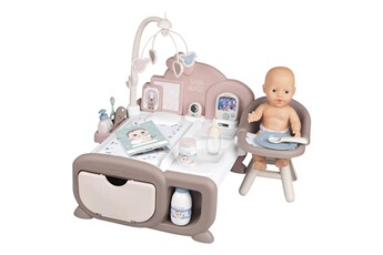 Accessoire poupée Smoby Smoby nurserie cocoon baby nurse + poupée + accessoire