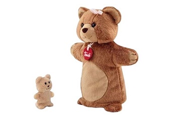 Peluche Trudi Trudi marionnette à main ours avec bébé 24 cm en peluche marron 2 pièces