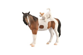 Figurine de collection Collecta Collecta animaux de ferme chien de cheval junior 12,5 cm brun/blanc
