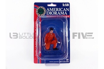 Voiture American Diorama Voiture miniature de collection american diorama 1-18 - figurines mecanicien - jerry - orange - 23789o
