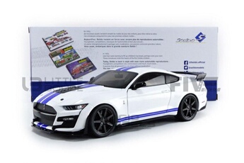 Voiture Solido Voiture miniature de collection solido 1-18 - ford mustang gt500 - 2020 - oxford white - 1805904
