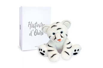 Peluche Histoire D Ours Peluche histoire d'ours bébé tigre 25 cm blanc