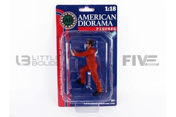 Voiture American Diorama Voiture miniature de collection american diorama 1-18 - figurines mecanicien - ken - orange - 23790o