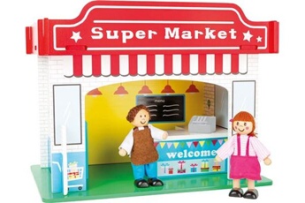 Accessoire poupée SMALL FOOT Monde de jeu supermarché et ses accessoires
