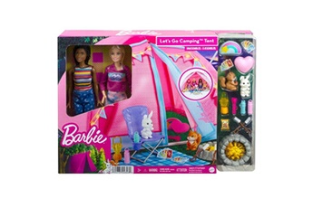 Poupée Barbie Deux poupées barbie coffret camping avec accessoires