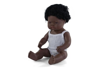 Poupée Miniland Miniland petit garçon poupée au parfum de vanille 38 cm cheveux noirs