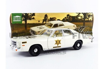 Voiture Greenlight Collectibles Voiture miniature de collection greenlight collectibles 1-18 - plymouth fury riverton sheriff - 1977 - white - 19112