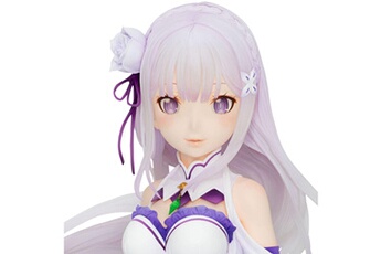 Figurine de collection Bandai Re zero starting life in another world - figurine buste d'emilia ichibansho (may the spirit bless you)