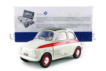 Voiture Solido Voiture miniature de collection solido 1-18 - fiat 500l nuova sport - 1965 - white / red - 1801401