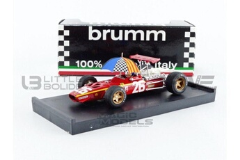 Voiture Brumm Voiture miniature de collection brumm 1-43 - ferrari 312 f1 - winner gp france 1968 - red / yellow - r171chu