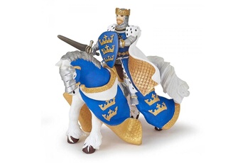 Figurine de collection Papo Papo - cheval du roi arthur bleu