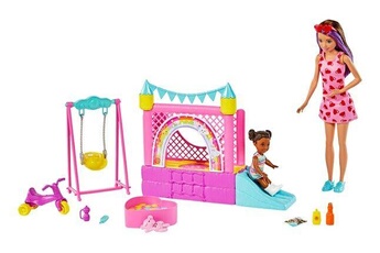 Poupée Mattel Set de jeux barbie skipper babysitters château gonflable