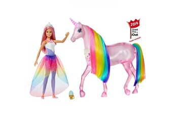 Poupée Barbie Barbie - dreamtopia barbie et sa licorne lumieres magiques - 32 cm - poupée mannequin - ds 3 ans