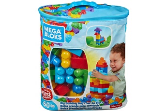 Autres jeux de construction Mega Bloks Mega bloks sac bleu, briques et jeu de construction, 60 pièces, jouet pour bébé
