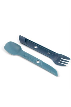 popote vaisselle et couverts uco couverts 4 en 2 - - switch eco couverts cuillère, fourchette et couteau camping - bleus