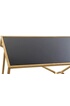 Pegane Console Table en metal et verre coloris dore/noir - Longueur 130 x Profondeur 40 x Hauteur 75 cm -- photo 1