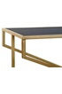 Pegane Console Table en metal et verre coloris dore/noir - Longueur 130 x Profondeur 40 x Hauteur 75 cm -- photo 3