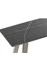 Pegane Console Table en acier argente et MDF coloris noir - Longueur 120 x Profondeur 40 x Hauteur 76 cm -- photo 2