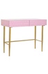 Pegane Console Table en metal dore et bois de manguier coloris rose - Longueur 90 x Profondeur 45 x Hauteur 74 cm -- photo 1