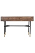 Pegane Console Table en metal noir et bois de manguier coloris marron fonce - Longueur 120 x Profondeur 40 x Hauteur 78 cm -- photo 2