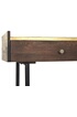 Pegane Console Table en metal noir et bois de manguier coloris marron fonce - Longueur 120 x Profondeur 40 x Hauteur 78 cm -- photo 1