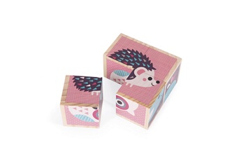 Cubes Janod Cubes en bois : Mes Premiers Cubes : Bébés Animaux