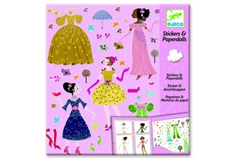 Toise Djeco Stickers et Paper dolls : Robes des 4 saisons