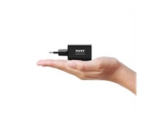 PORT Connect - Adaptateur secteur - technologie GaN - 45 watt - 3.4 A - PD, PD 3.0, QC 3.0 - 2 connecteurs de sortie (USB type A, USB-C) - Europe
