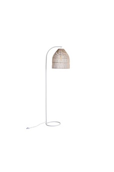 lampadaire vente-unique.com lampadaire ethnique en fer et rotin naturel - h.177 cm - parnaiba