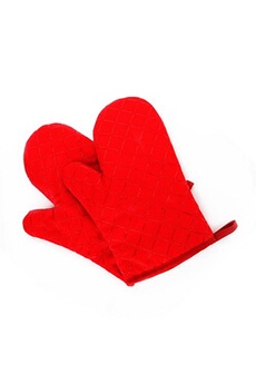 gants vélo generique gants silicone baking résistant aux hautes températures rouge