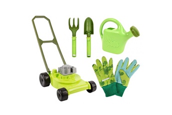 Autre jeux d'imitation Kids In The Garden Kit petit jardinier accessoires pour enfant en plastique gants + petits outils + arrosoir + tondeuse