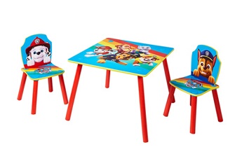 Table et chaise enfant Pegane Ensemble table et 2 chaises pour enfants en mdf motif pat' patrouille