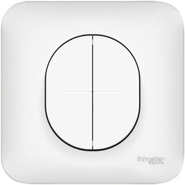 Schneider Electric Wiser Ovalis Bouton Poussoir 10A Zigbee Blanc - Commande Intelligente