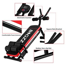 Appareil Abdominaux 4-en-1 Ajustable - Banc De Musculation Maison Avec Affichage LED, Charge 150kg