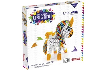 Dessin et coloriage enfant Lansay Lansay - mille et un origami - sculpture licorne 3d - activités artistiques