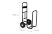 Relaxdays Chariot pour bûches, en acier, 85 x 72 x 30 cm, roues pneumatiques, capacité 60 kg, intérieur, extérieur, noir photo 4