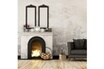 Relaxdays Etagère de cheminée, range bûches rond, bois, acier, étagère cercle bois, hxlxp 65x61x26 cm, noir photo 2