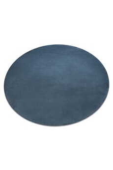 Tapis pour enfant Rugsx Tapis cercle posh shaggy bleu très épais, en peluche, antidérapant, lavable cercle 60 cm